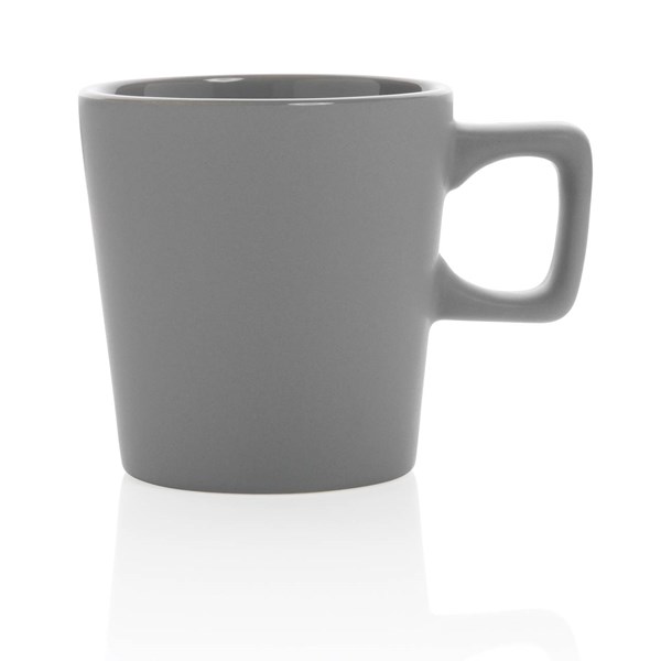 Obrázky: Moderný šedý keramický hrnček na kávu 300ml, Obrázok 2