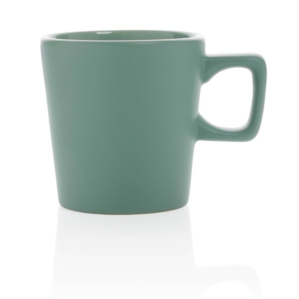 Obrázky: Moderný zelený keramický hrnček na kávu 300ml, Obrázok 2