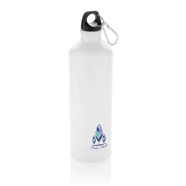 Obrázky: Hliníková športová fľaša s karabínou XL - biela, Obrázok 6