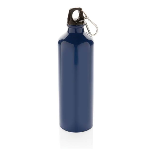 Obrázky: Hliníková športová fľaša s karabínou XL - modrá