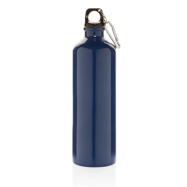 Obrázky: Hliníková športová fľaša s karabínou XL - modrá, Obrázok 2