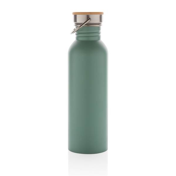 Obrázky: Zelená nerez. fľaša s bambusovým uzáverom 700ml, Obrázok 3