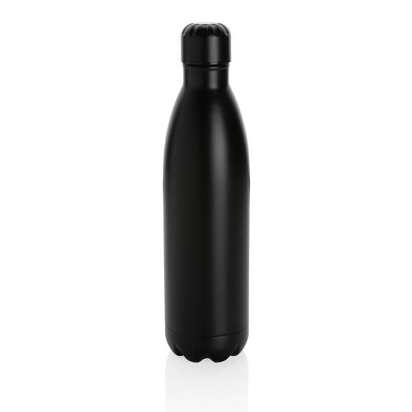 Obrázky: Jednofarebná čierna nerezová termo fľaša 750ml, Obrázok 1