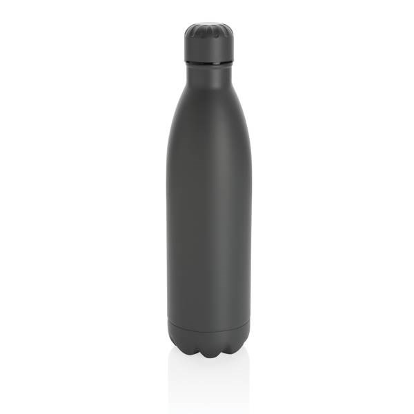 Obrázky: Jednofarebná šedá nerezová termo fľaša 750ml, Obrázok 1