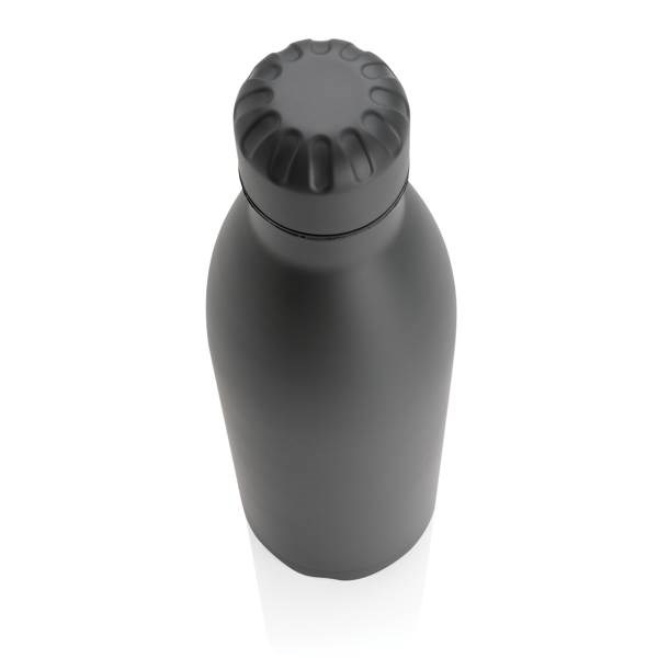 Obrázky: Jednofarebná šedá nerezová termo fľaša 750ml, Obrázok 3