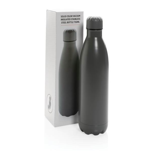 Obrázky: Jednofarebná šedá nerezová termo fľaša 750ml, Obrázok 9
