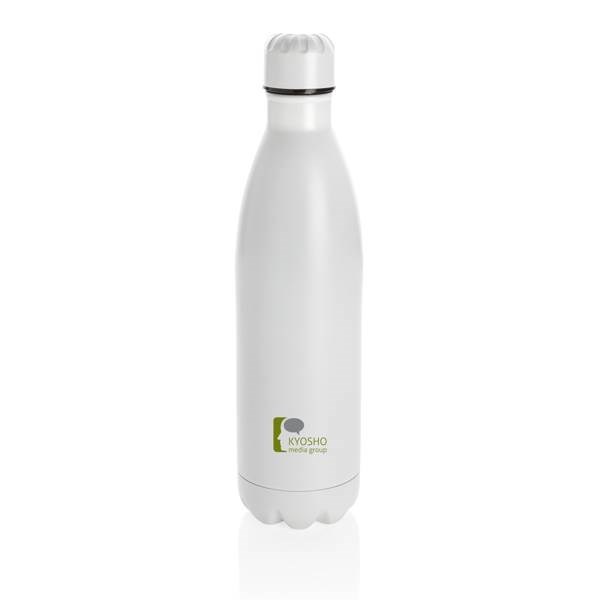 Obrázky: Jednofarebná biela nerezová termo fľaša 750ml, Obrázok 5