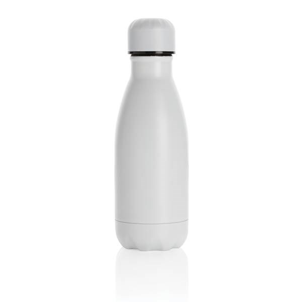 Obrázky: Jednofarebná biela nerezová termo fľaša 260ml, Obrázok 2