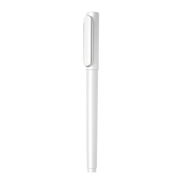 Obrázky: Biele plastové pero X6 s vrškom, Obrázok 1