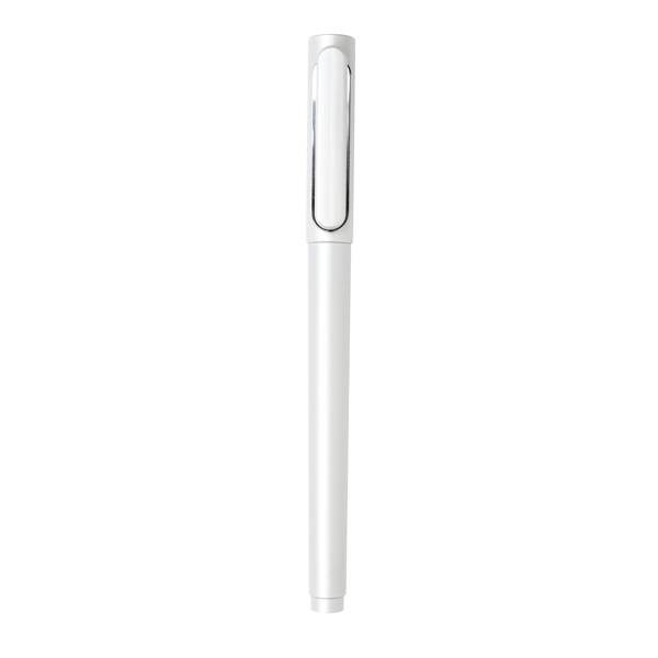 Obrázky: Biele plastové pero X6 s vrškom, Obrázok 2