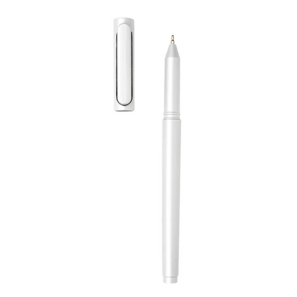 Obrázky: Biele plastové pero X6 s vrškom, Obrázok 4