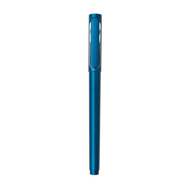 Obrázky: Modré plastové pero X6 s vrškom, Obrázok 2
