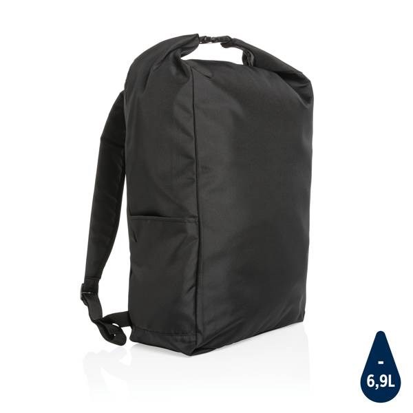 Obrázky: Čierny rolltop ruksak Impact z RPET AWARE™