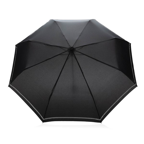 Obrázky: Čierny dáždnik Impact s reflexným pásikom, Obrázok 2