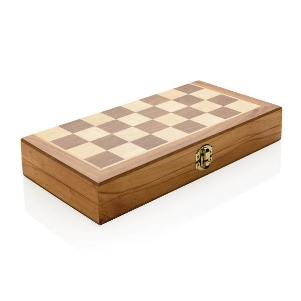 Obrázky: Prémiový drevený šach v skladacej šachovnici, Obrázok 1