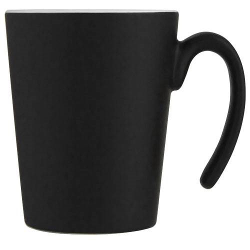 Obrázky: Čierny keramický hrnček 360 ml s bielym vnútrom, Obrázok 3