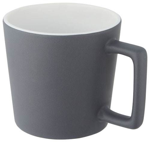 Obrázky: Keramický hrnček 370 ml s matným povrchom biely, Obrázok 3