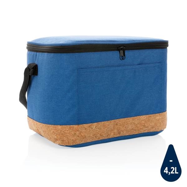Obrázky: Chladiaca taška XL s korkovým detailom, modrá