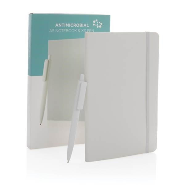 Obrázky: Biely zápisník s perom s antimikrobiálnou ochranou, Obrázok 8