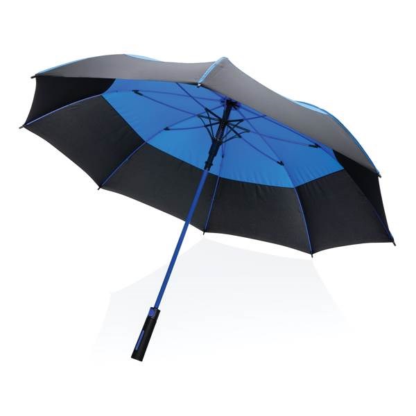 Obrázky: Modrý voči vetru odolný auto-open dáždnik Impact, Obrázok 5