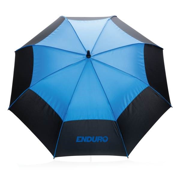 Obrázky: Modrý voči vetru odolný auto-open dáždnik Impact, Obrázok 6
