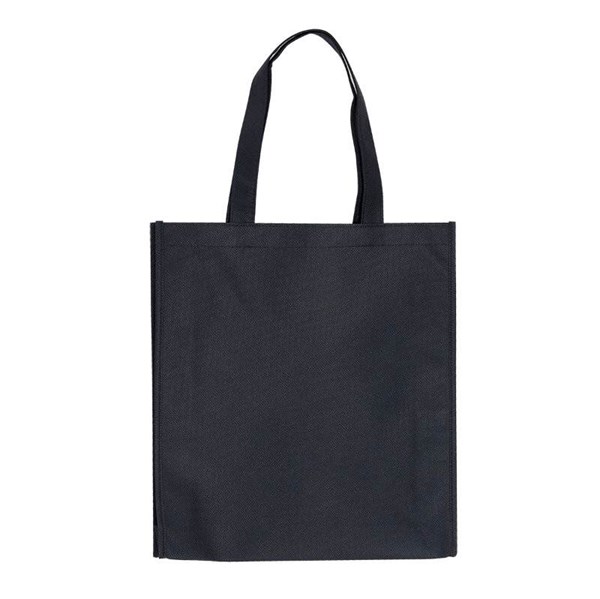Obrázky: Čierna nákupná taška z netkanej textílie, dlhé uši, Obrázok 2