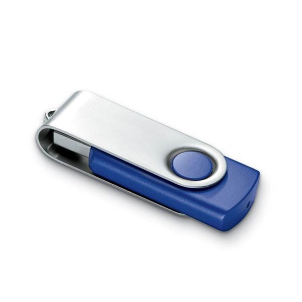 Obrázky: Strieborno-str. modrý USB flash disk 4GB, Obrázok 1