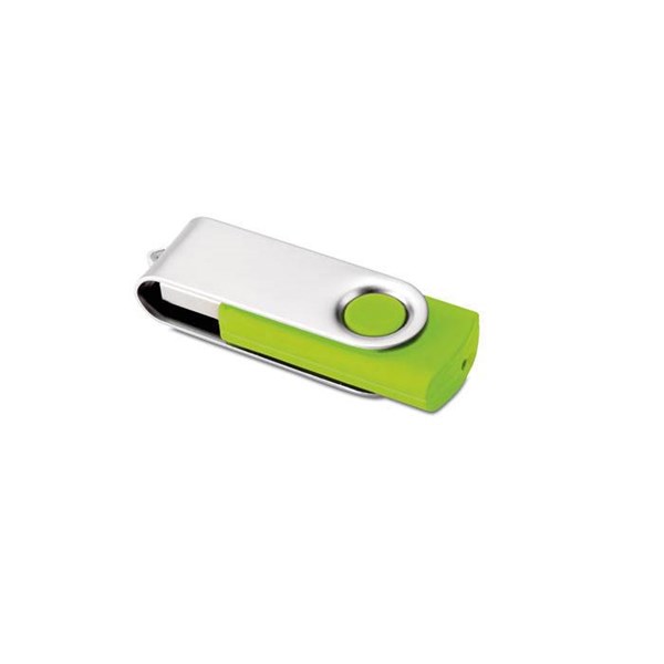 Obrázky: Strieborno-limetkový USB flash disk 8GB