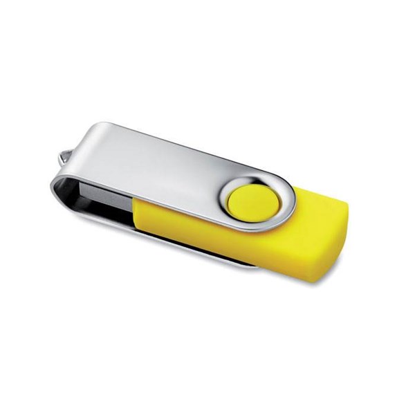 Obrázky: Strieborno-žltý USB flash disk 16GB