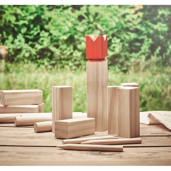 Obrázky: Zábavná outdoorová drevená hra, hnedá, Obrázok 2
