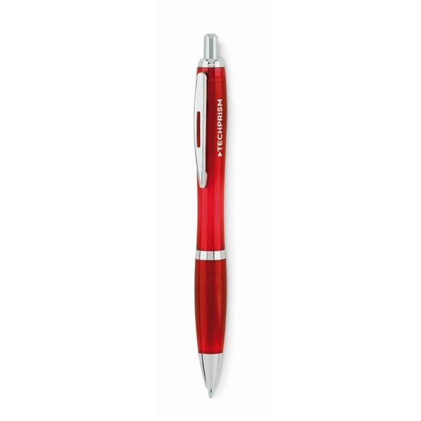 Obrázky: Červené plastové guličkové pero z RPET, Obrázok 2