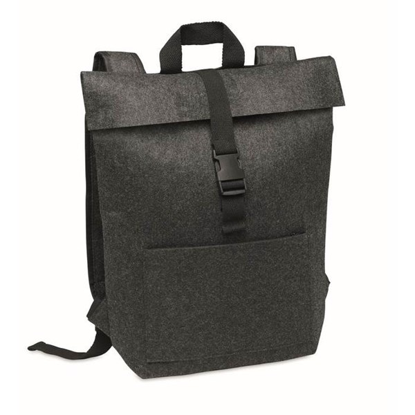 Obrázky: Šedý ruksak z plsti RPET,priehradka na notebook