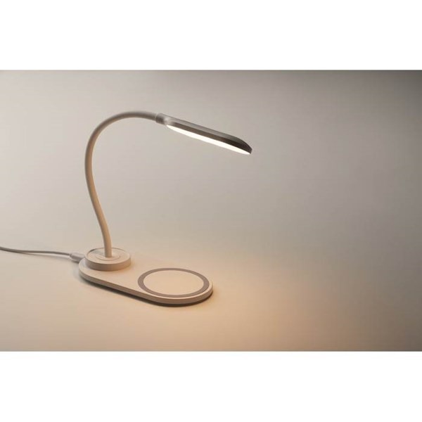 Obrázky: Biela stolová lampička s nabíjačkou 10W, Obrázok 6
