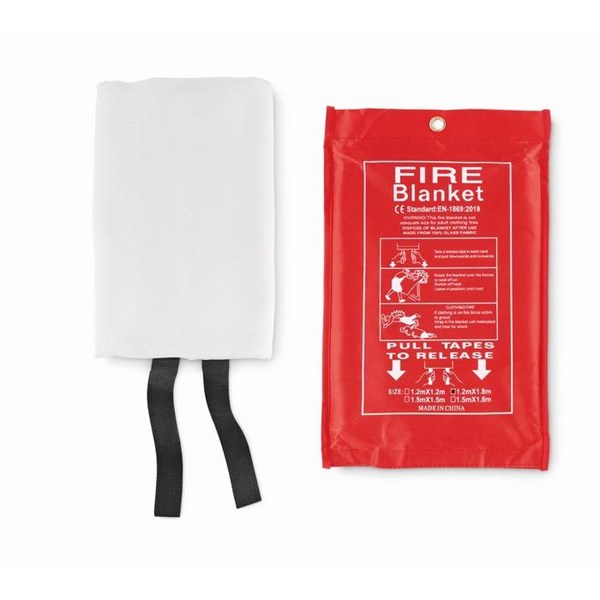 Obrázky: Hasiaca deka zo skleneného vlákna,PVC obal,červená, Obrázok 4