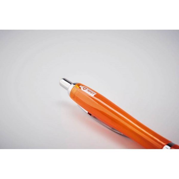 Obrázky: Oranžové plastové guličkové pero z RPET, Obrázok 5