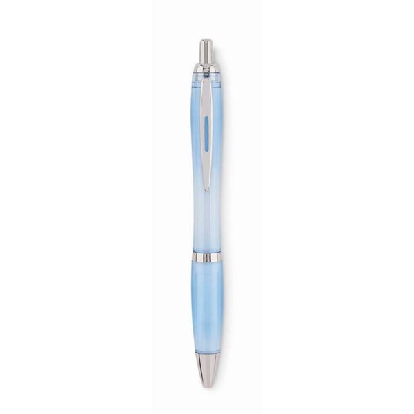 Obrázky: Svetlomodré plastové guličkové pero z RPET, Obrázok 2