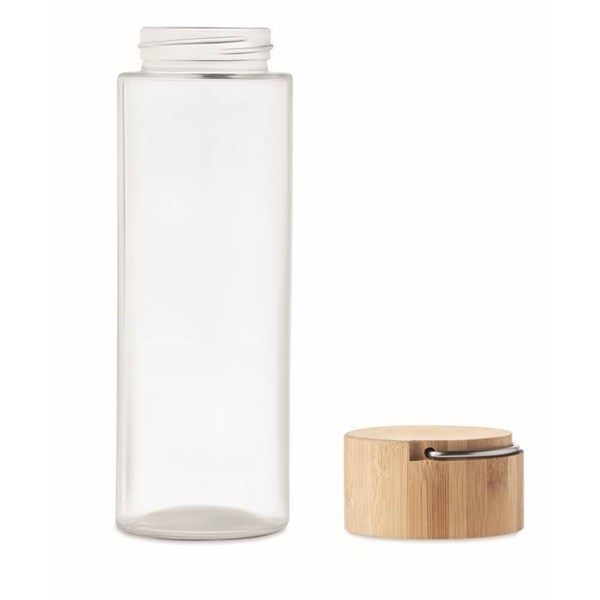 Obrázky: Transparentná sklenená fľaša s bambusovým viečkom, Obrázok 6