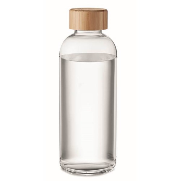 Obrázky: Transparentná sklenená fľaša s bambusovým viečkom, Obrázok 5