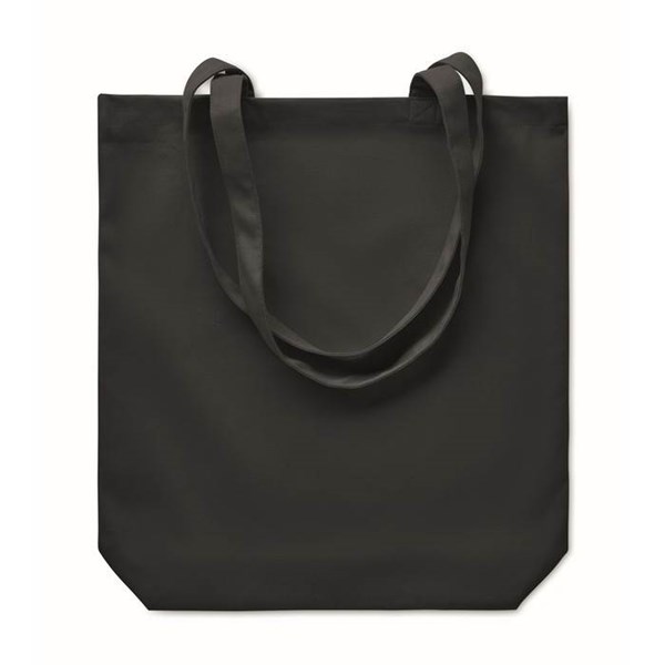 Obrázky: Čierna nákupná plátená taška s dlhými ušami, Obrázok 2