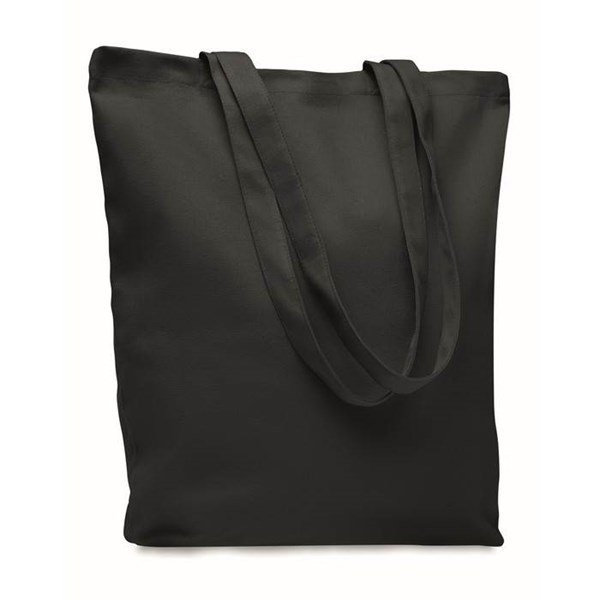 Obrázky: Čierna nákupná plátená taška s dlhými ušami, Obrázok 3