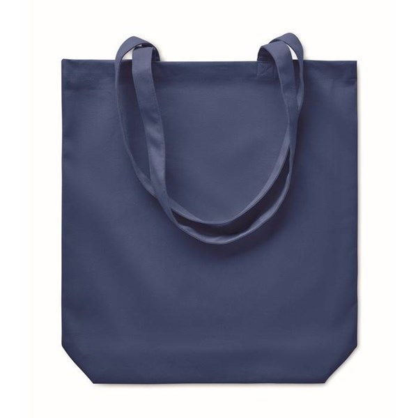 Obrázky: Modrá nákupná plátená taška s dlhými ušami, Obrázok 3