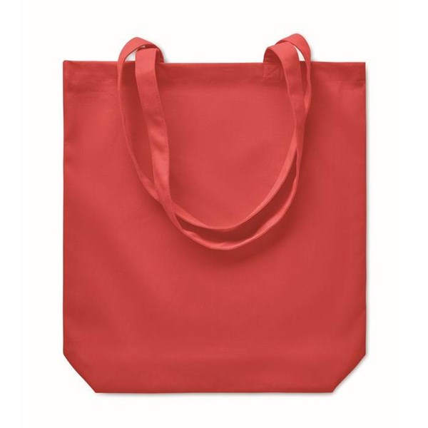Obrázky: Červená nákupná plátená taška s dlhými ušami, Obrázok 2
