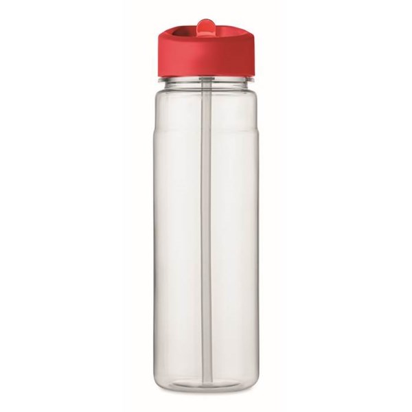 Obrázky: Fľaša RPET 650ml so slamkou, červené viečko, Obrázok 6