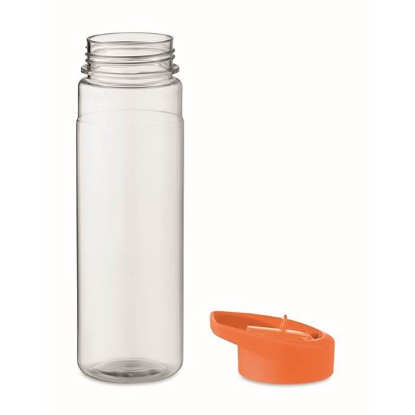 Obrázky: Fľaša RPET 650ml so slamkou, oranžové viečko, Obrázok 4