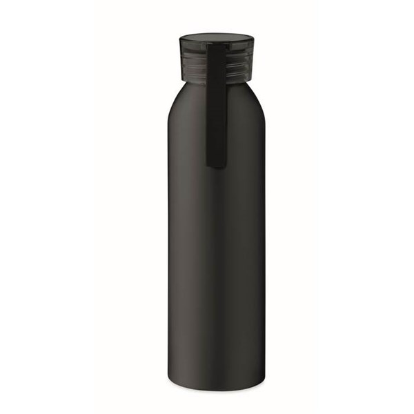Obrázky: Čierne hliníková fľaša 600ml so silikón. pútkom, Obrázok 5