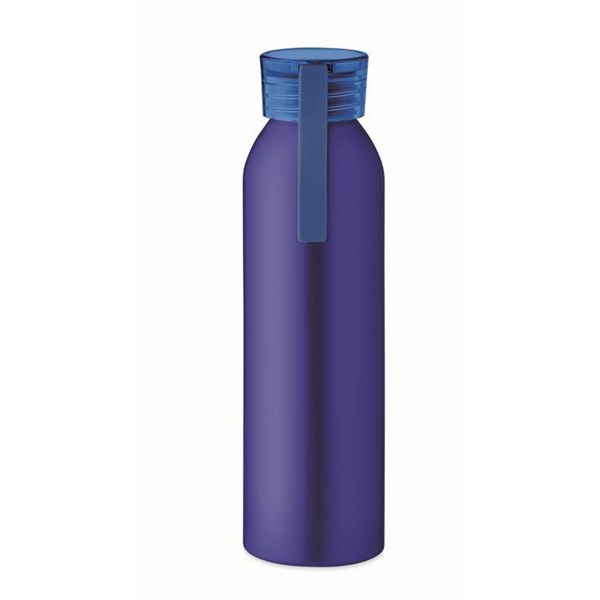 Obrázky: Modrá hliníková fľaša 600ml so silikón. pútkom, Obrázok 5