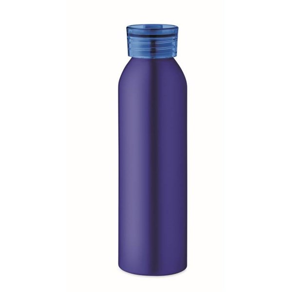 Obrázky: Modrá hliníková fľaša 600ml so silikón. pútkom, Obrázok 6