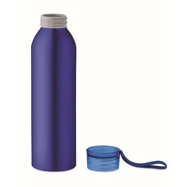 Obrázky: Modrá hliníková fľaša 600ml so silikón. pútkom, Obrázok 7