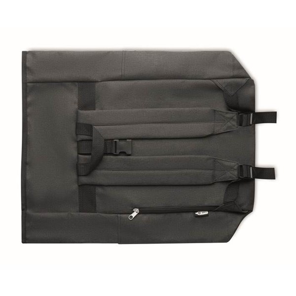 Obrázky: Čierny ruksak z 600D RPET s rolovacím uzáverom, Obrázok 8
