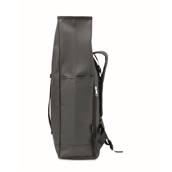Obrázky: Čierny ruksak z 600D RPET s rolovacím uzáverom, Obrázok 10
